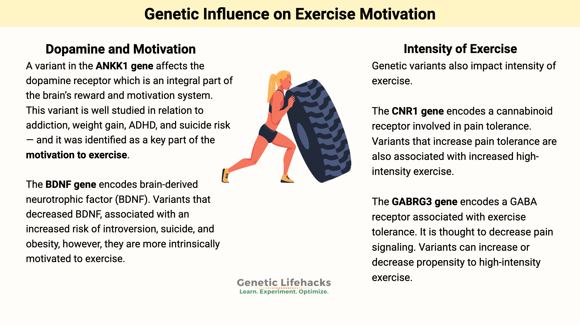 Genetic Influence on Exercise Motivation and Intensity