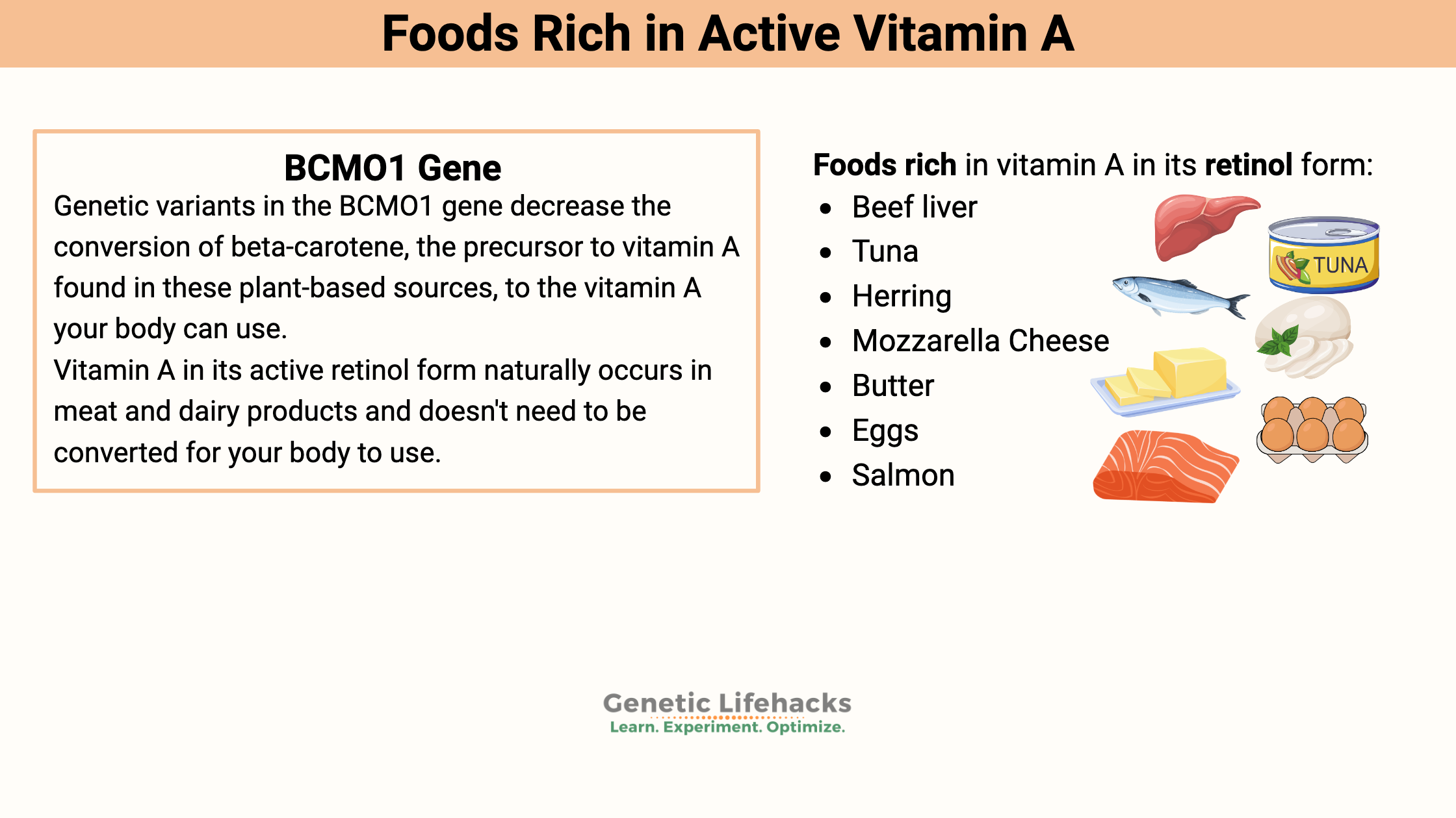 Foods rich in vitamin A in its retinol form