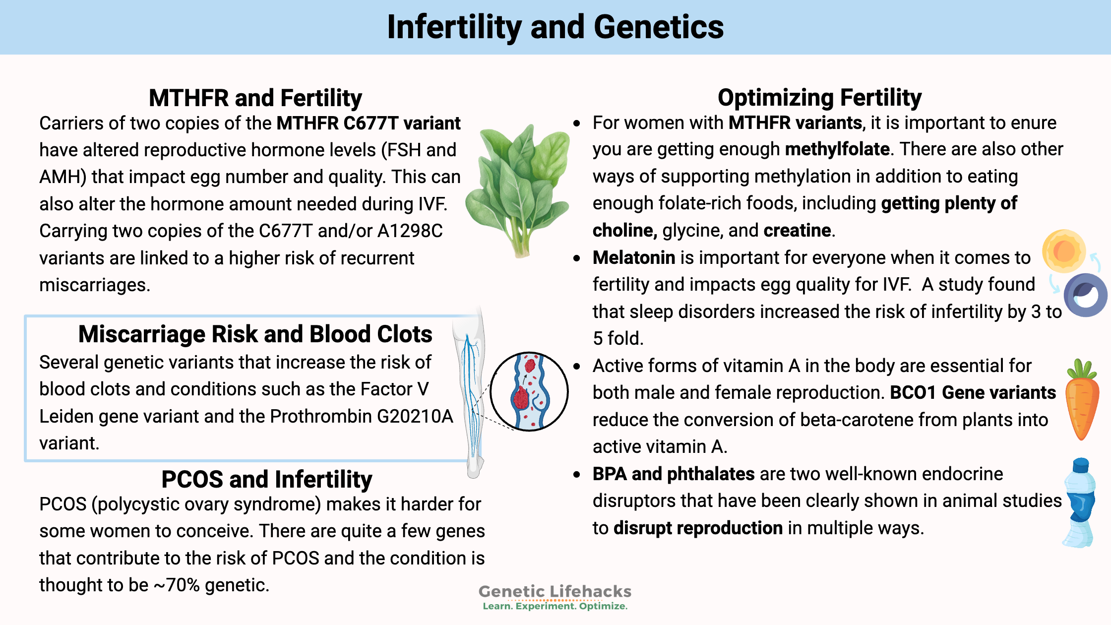 Infertility and genetics for women, mthfr and fertility, Factor V leiden and fertility, BPA and endocrine disruptors and fertility