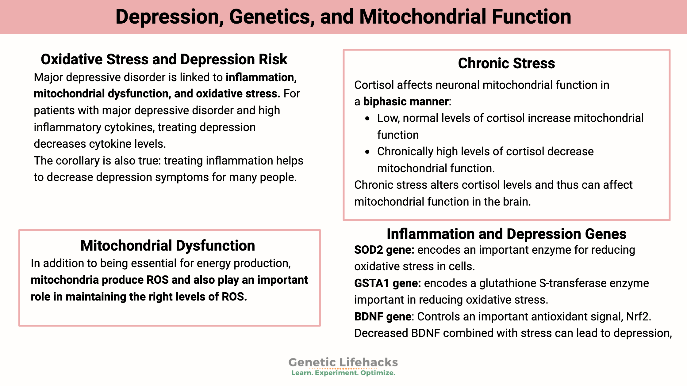 Depression, Genetics, and Mitochondrial Function