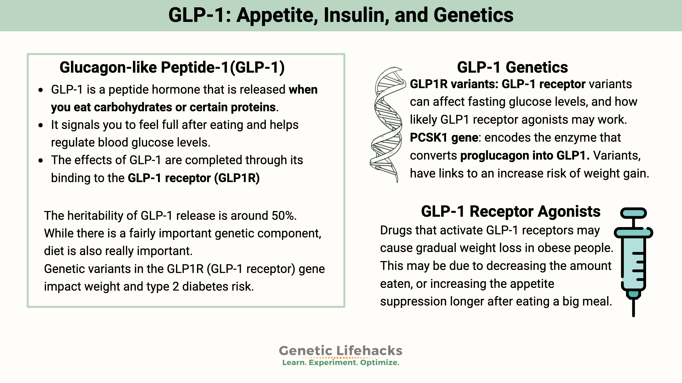 GLP-1: Appetite, Insulin, and Genetics