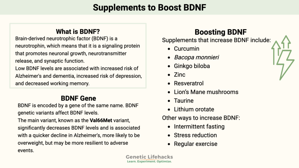 Supplements to Boost BDNF