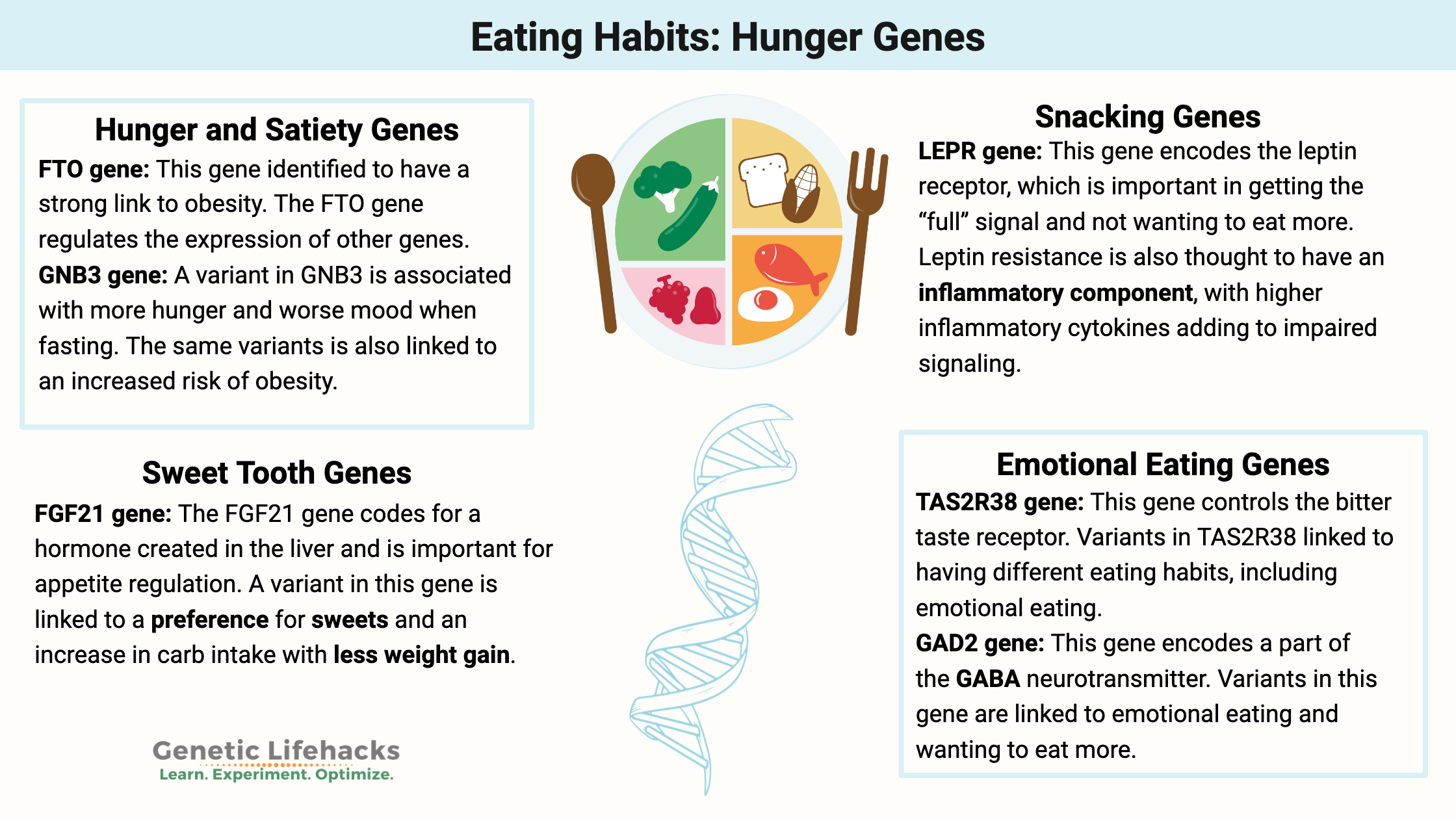 Eating habits genes, sweet tooth gene, emotional eating genes